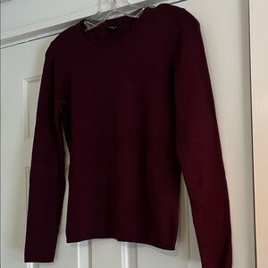 Talbots Deep Burgundy Crewneck Sweater